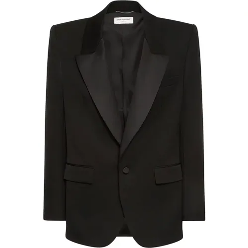 Wool Tuxedo Blazer , male, Sizes: M - Saint Laurent - Modalova