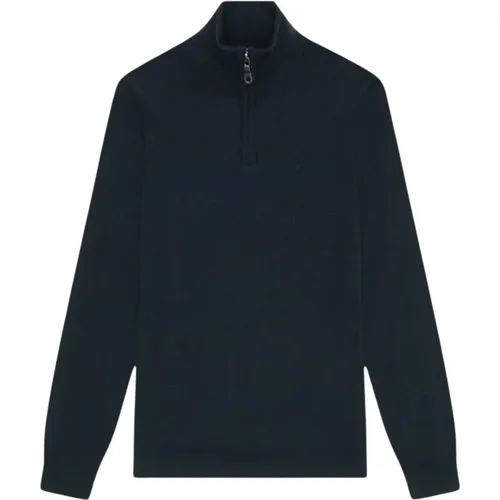 Turtlenecks, male, , Size: S Tonal Eagle Merino Quarter Zip Jumper - Lyle & Scott - Modalova