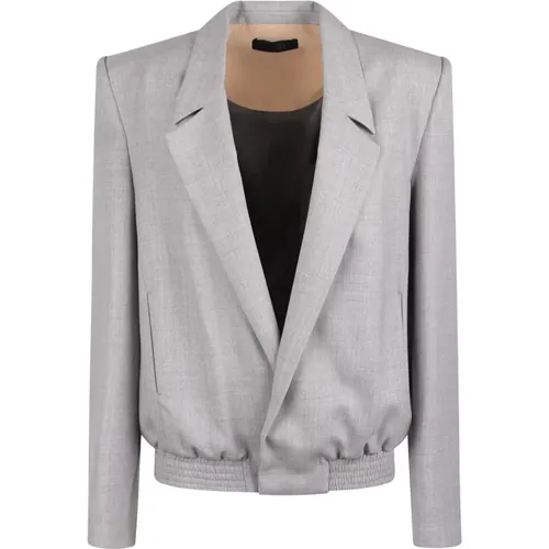 Blazers, female, , Size: S Classic Blazer with Deep Neckline - Ssheena - Modalova