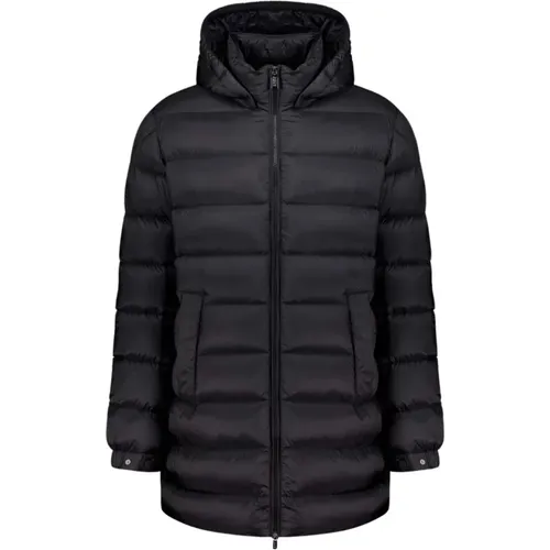 Lion - 200 Gramm schwarze Daunenjacke mit abnehmbarer Kapuze , Herren, Größe: XL - Ciesse Piumini - Modalova