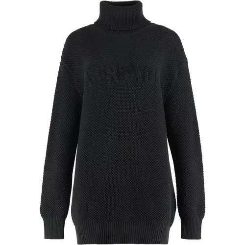 Turtlenecks, female, , Size: S Ribbed Turtleneck Sweater - Versace - Modalova