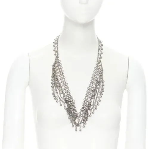 Pre-owned Metal necklaces , female, Sizes: ONE SIZE - Saint Laurent Vintage - Modalova