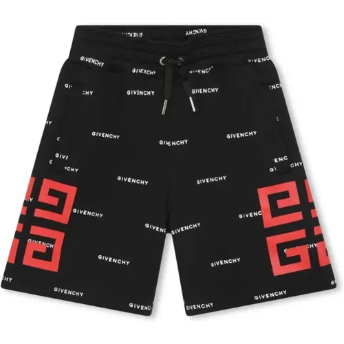 Schwarze Bermuda-Shorts aus Baumwolle mit All-Over 4G-Logo-Print - Givenchy - Modalova
