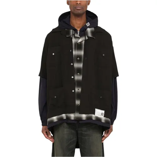 Casual Shirts, male, , Size: XS Linen Rayon Polyester Shirt - Mihara Yasuhiro - Modalova