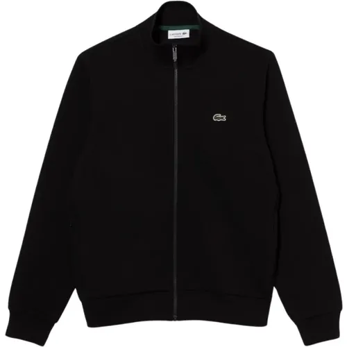 Zip-throughs, male, , Size: L Embroidered logo zip sweatshirt - Lacoste - Modalova