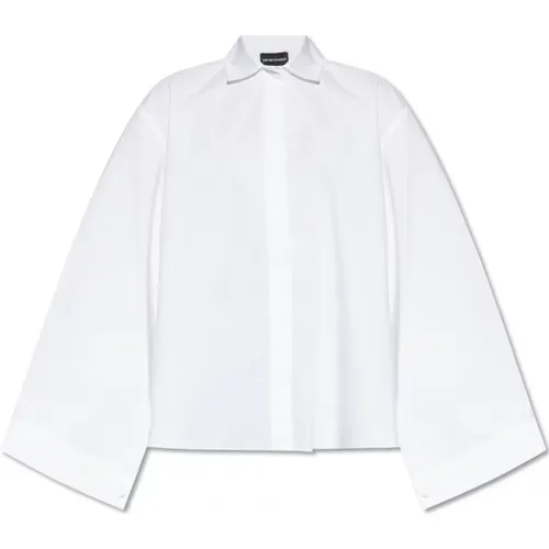 Oversize cotton shirt , female, Sizes: 3XS, 2XS, S - Emporio Armani - Modalova