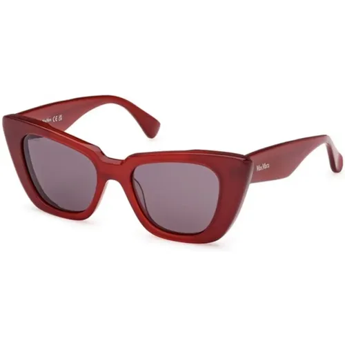 Rote Rauch Sonnenbrille Glimpse5 , Damen, Größe: 50 MM - Max Mara - Modalova