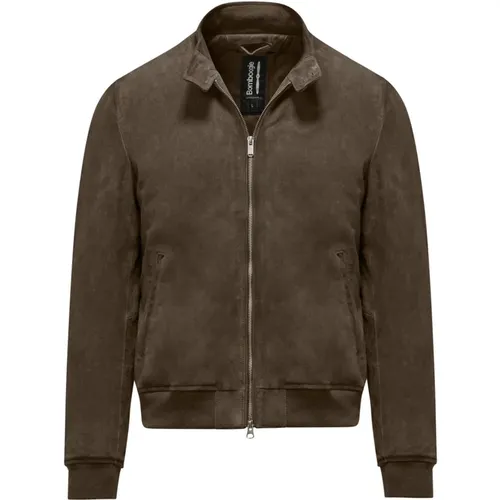 Friz Leather Jacket , male, Sizes: L, 3XL, XL, 2XL, M - BomBoogie - Modalova