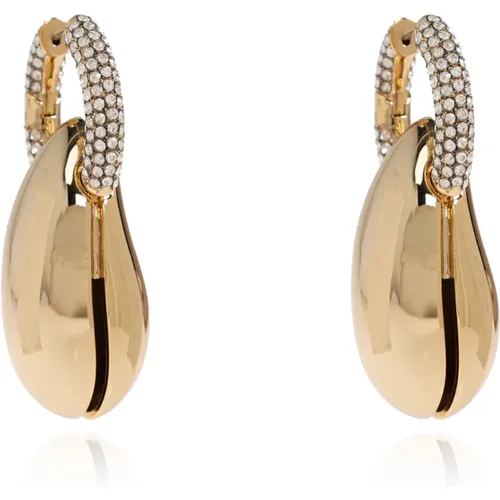 Earrings, female, , Size: ONE SIZE Wave Hoop Earring - TORY BURCH - Modalova