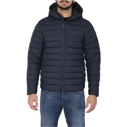 Men Quilted Jacket with Hood , male, Sizes: 4XL, 2XL - Save The Duck - Modalova