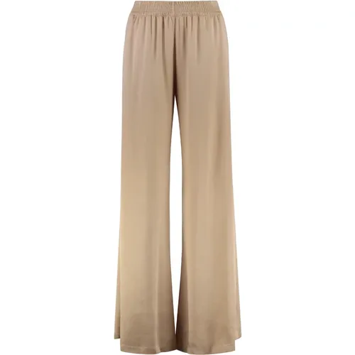 Wide Trousers, female, , Size: L Elastic Wide-leg Trousers - Fabiana Filippi - Modalova