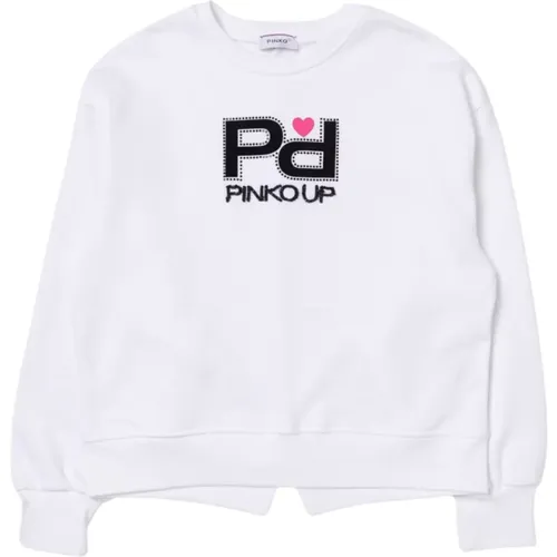 Weiße Strass-Logo Pullover PINKO - pinko - Modalova