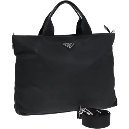 Pre-owned Tote Bags, female, , Size: ONE SIZE Pre-owned Leather handbags - Prada Vintage - Modalova