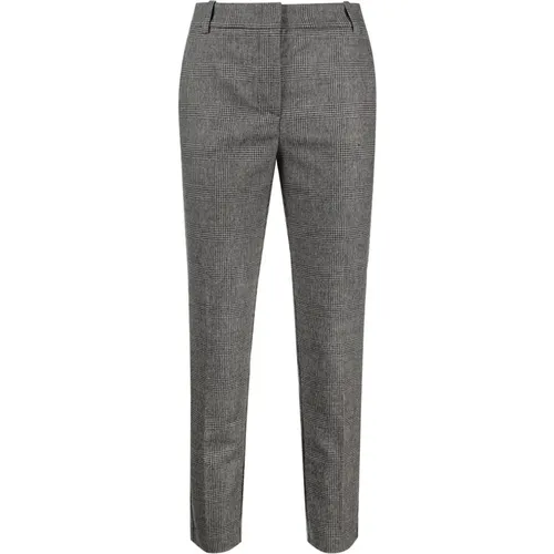 Elegant Grey Wool Trousers , female, Sizes: M - pinko - Modalova