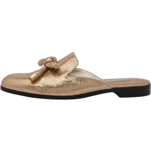 Pre-owned Flats, female, , Size: 8 US Pre-owned Leather mules - Oscar De La Renta Pre-owned - Modalova