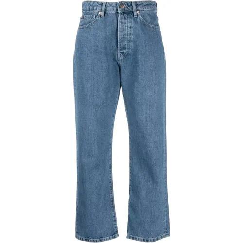 Dunkelblaue Cropped Leg Jeans , Damen, Größe: W29 - 3X1 - Modalova