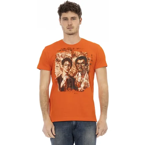 Kurzarm Rundhals T-Shirt , Herren, Größe: S - Trussardi - Modalova