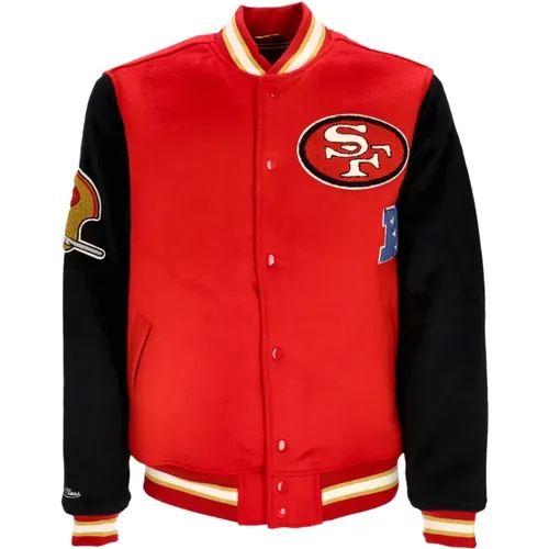 Bomber Jackets, male, , Size: S NFL Team Legacy Varsity Jacket Red/Black - Mitchell & Ness - Modalova