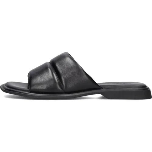 Schwarze Leder Slip-On Sandalen Izzy , Damen, Größe: 36 EU - Vagabond Shoemakers - Modalova