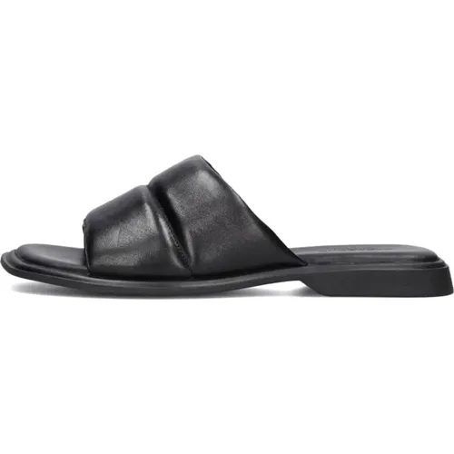 Schwarze Leder Slip-On Sandalen Izzy , Damen, Größe: 41 EU - Vagabond Shoemakers - Modalova