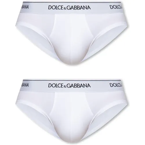 Logo-Slips 2er-Pack , Herren, Größe: 2XL - Dolce & Gabbana - Modalova