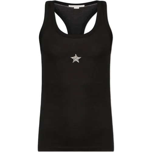 Top with appliqué , female, Sizes: S, XS, L, M - Stella Mccartney - Modalova