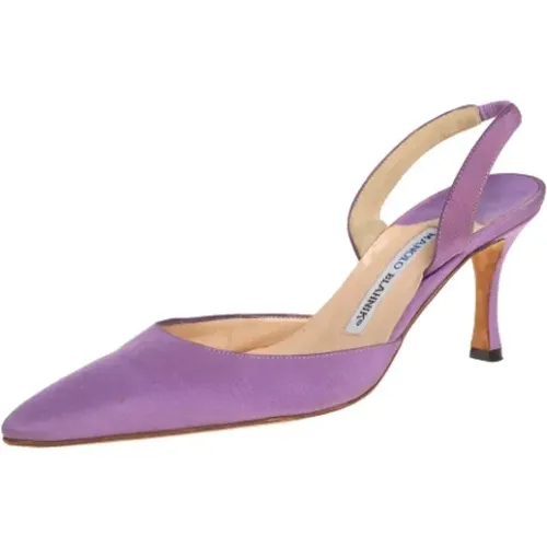Pre-owned Fabric sandals , female, Sizes: 3 1/2 UK - Manolo Blahnik Pre-owned - Modalova