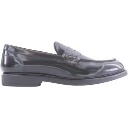 Schwarze flache Schuhe Eleganter Stil , Herren, Größe: 44 EU - Nerogiardini - Modalova