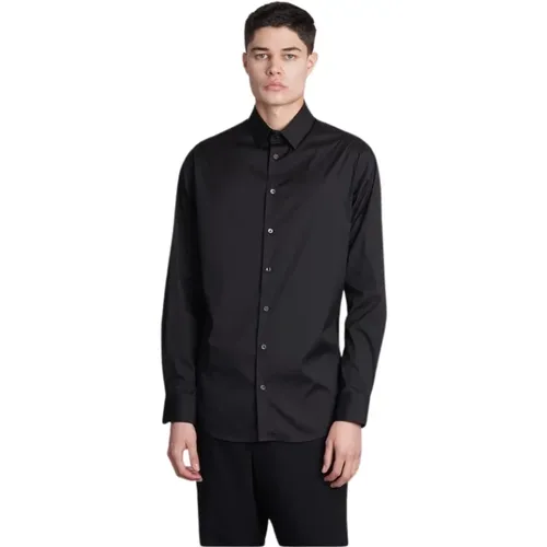 French Collar Shirt , male, Sizes: XL, 2XL, 7XL, M, L, 4XL, 5XL - Emporio Armani - Modalova