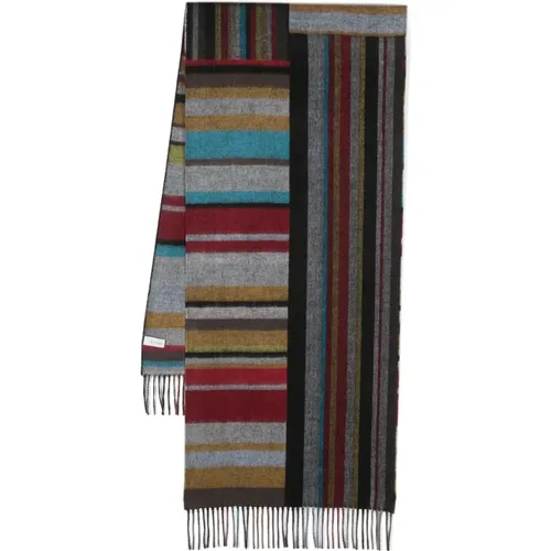 Winter Scarves, male, , Size: ONE SIZE Multicolour Striped Scarf Riga Nuova - PS By Paul Smith - Modalova