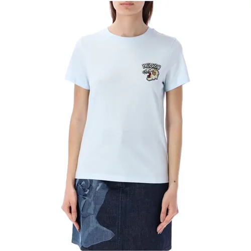 Womens Clothing T-Shirts Polos Light Blue Ss24 , female, Sizes: XS, S, M, L - Kenzo - Modalova