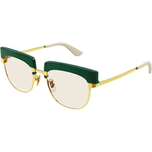 Green Gold/ Sunglasses , male, Sizes: 53 MM - Gucci - Modalova