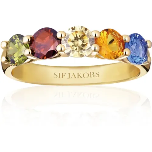 Bunter Zirkonia Silberring - Sif Jakobs Jewellery - Modalova