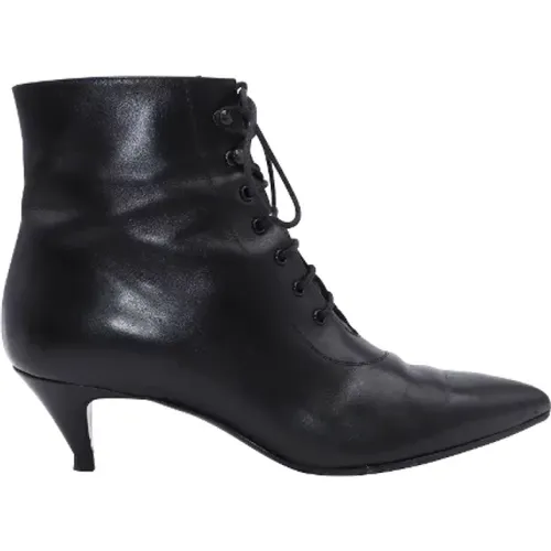 Pre-owned Leather boots , female, Sizes: 4 UK - Saint Laurent Vintage - Modalova