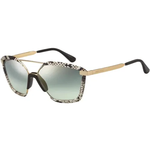 Stylish Sunglasses with Green Mirrored Lenses , female, Sizes: 61 MM - Jimmy Choo - Modalova