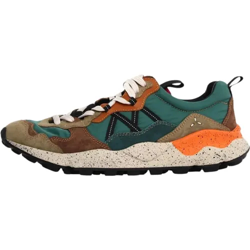 Sneakers, male, , Size: 8 US Acid/Chestnut/Verde Sneakers - Flower Mountain - Modalova