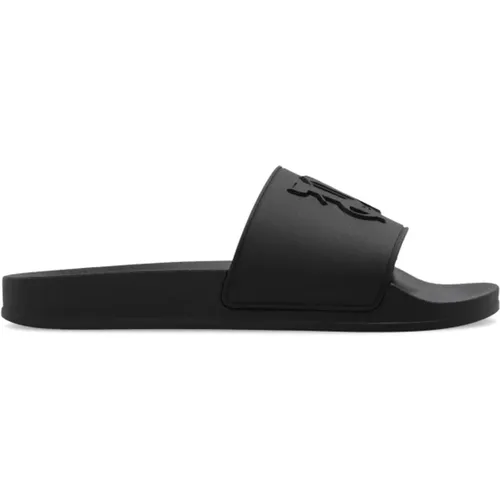 Sliders, female, , Size: 6 US Branded slides - Palm Angels - Modalova