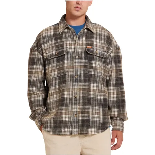 Casual Shirts, male, , Size: M Green Checkered Vacation Jacket - Deus Ex Machina - Modalova