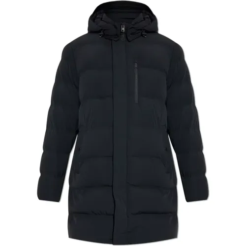 Down Jackets, male, , Size: XL Down jacket with detachable hood - Woolrich - Modalova
