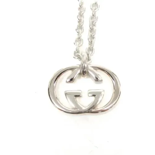 Pre-owned Silver necklaces , female, Sizes: ONE SIZE - Gucci Vintage - Modalova