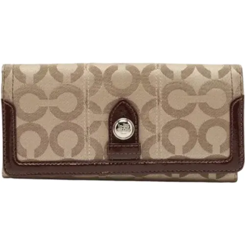 Pre-owned Wallets, female, , Size: ONE SIZE Pre-owned Canvas wallets - Coach Pre-owned - Modalova