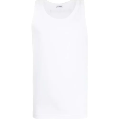 Logo Tank Top , male, Sizes: S - Dolce & Gabbana - Modalova