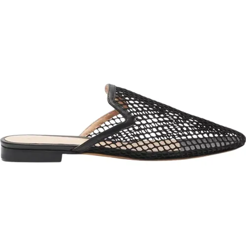 Schwarze Mesh Mules , Damen, Größe: 41 EU - Scarosso - Modalova