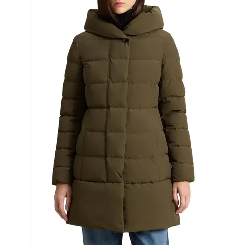 Grüner Puffy Prescott Parka Mantel , Damen, Größe: XS - Woolrich - Modalova