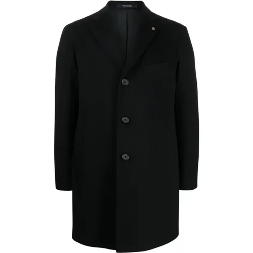 Wool Cashmere Single-Breasted Coat , male, Sizes: XL, 2XL - Tagliatore - Modalova