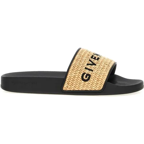 Embroidered Logo Sandals Rubber Sole , female, Sizes: 3 UK - Givenchy - Modalova