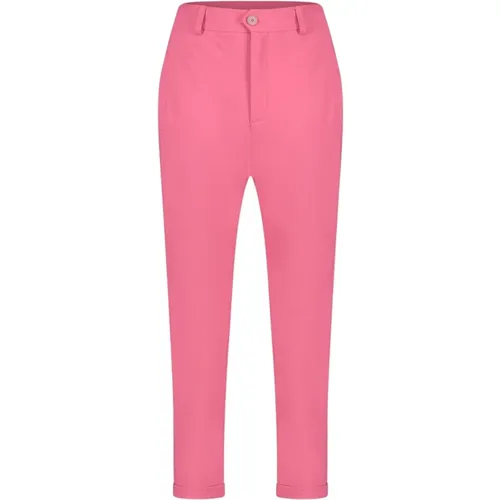 Rosa Technische Jersey Cropped Hose , Damen, Größe: S - Jane Lushka - Modalova