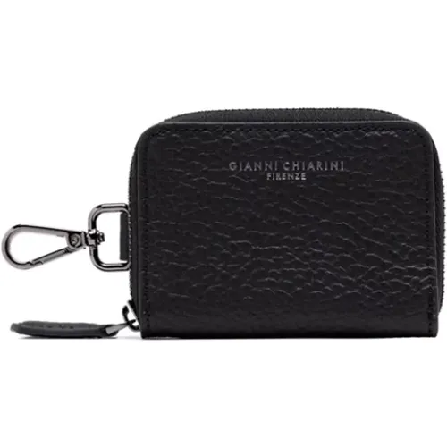 Compact Leather Wallet with Zipper , female, Sizes: ONE SIZE - Gianni Chiarini - Modalova