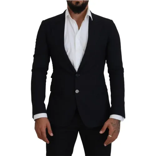 Blazers, male, , Size: M Elegant Single-Breasted Blazer - Dolce & Gabbana - Modalova