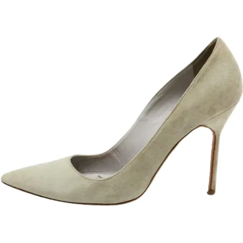 Pre-owned Pumps, female, , Size: 9 US Pre-owned Suede heels - Manolo Blahnik Pre-owned - Modalova